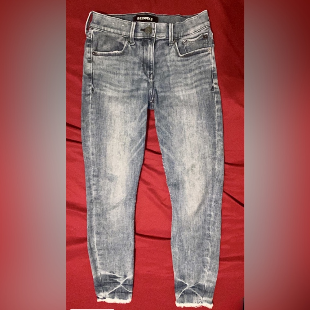Jeans. Brand: Express. Size: 2. Color: light/medium blue.